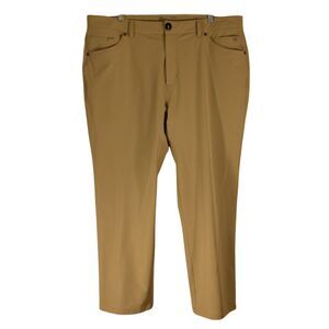 Mack Weldon pants mens 38x32 khaki tan performance chino stretch straight leg